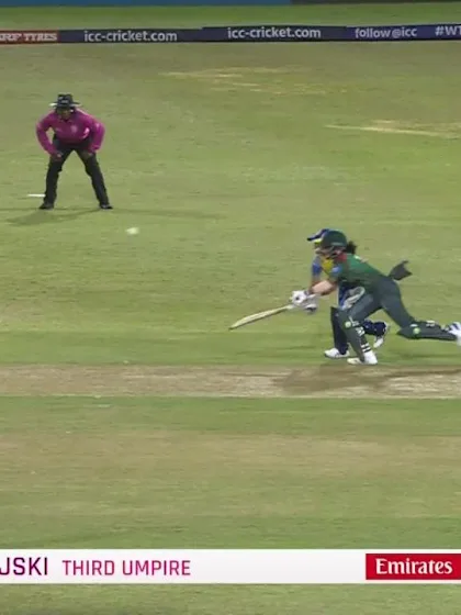 SL v BAN: Nigar Sultana Joty caught short of her crease