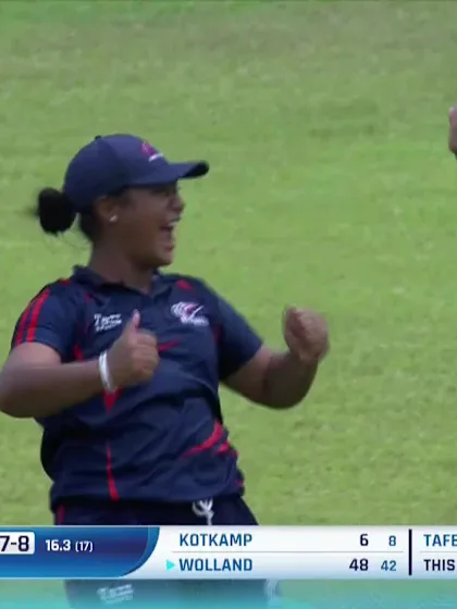 E Wolland with a Batting vs Samoa Women Under-19