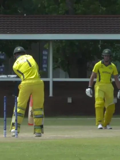 ICC U19 CWC: AUS v AFG – Abdul Rahman skittles Australia skipper Mackenzie Harvey