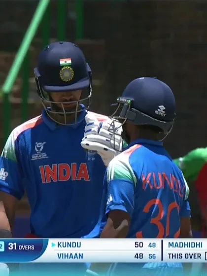 Abhigyan Kundu with a Four vs. Zimbabwe