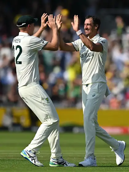 Logo of Starc edges Rickelton out to make it a brace | WTC25 Final