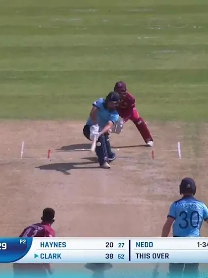 ICC U19 CWC: ENG v WI – Nedd traps Clark in front