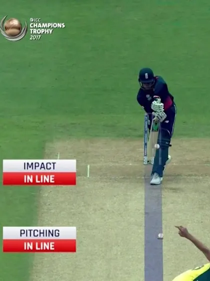 Logo of WICKET: Mitchell Starc traps Jason Roy leg-before wicket for 4