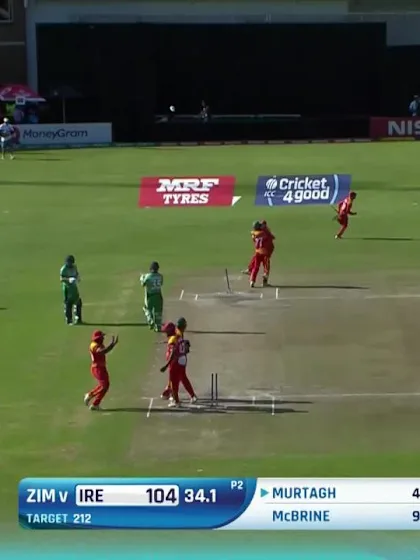 Murtagh is the last man to fall to hand Zimbabwe a 107 run win!