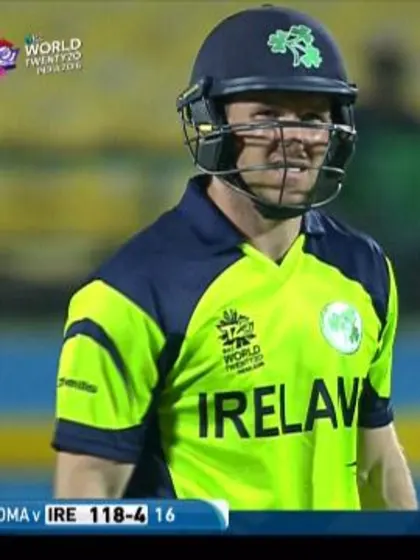 Gary Wilson Wicket Fall IRE V OMA Video ICC WT20 2016