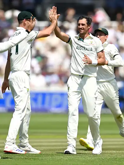 Logo of Starc gets the early wicket of Rickelton | WTC25 Final