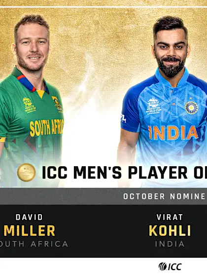 ICC Men's Player of the Month nominees for October 2022 announced