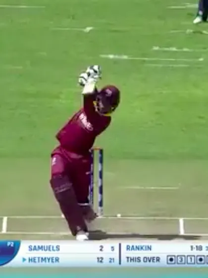 CWCQ POTD - Hetmyer holds the pose for a straight six!