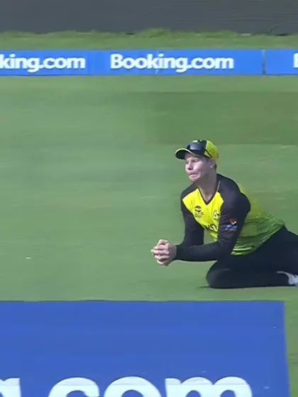 Logo of Steve Smith's smart sliding catch removes Evin Lewis