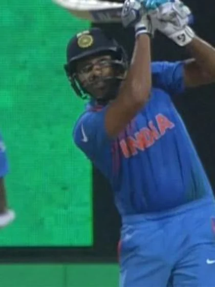 Rohit's glorious straight Six