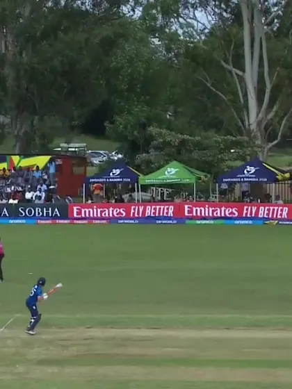 Thomas Rew with a Four vs. Zimbabwe