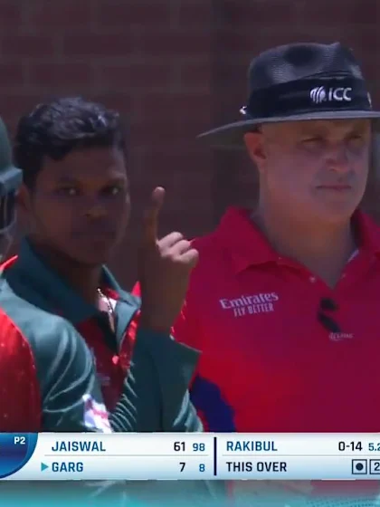 ICC U19 CWC: IND v BAN – Rakibul snares the Indian captain Priyam Garg