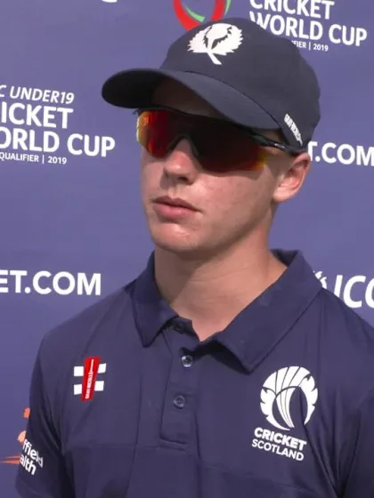 U19 CWC Europe Q: Ned v Sco - Player of the Match interview with Tomas Mackintosh