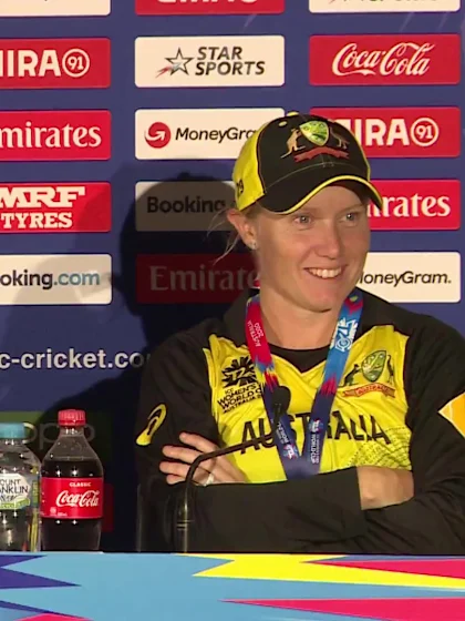 08 March - Melbourne - Australia player Alyssa Healy and Captain Meg Lanning post-match press conference
