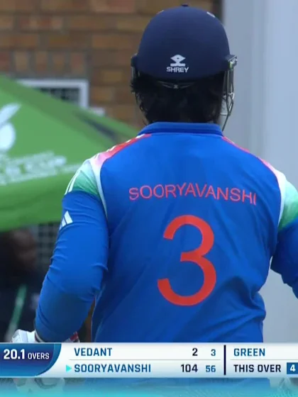 Vaibhav Sooryavanshi with a Four vs. England