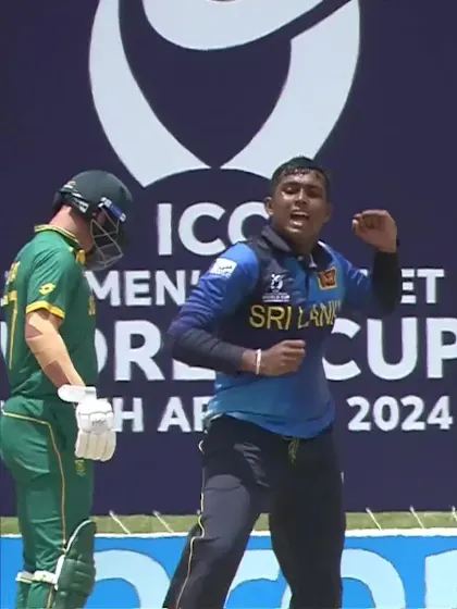 Logo of Vishwa Lahiru with a Caught Out vs. South Africa