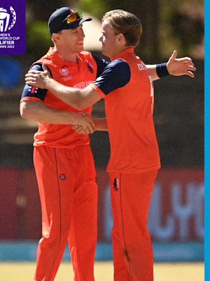 Logo of Netherlands chase down Scotland to snatch World Cup berth | CWC23 Qualifier