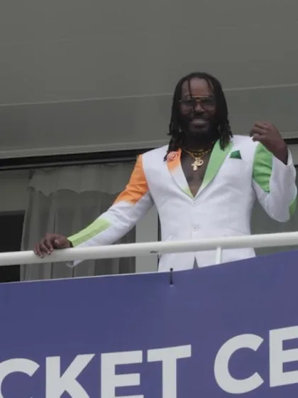Chris Gayle dons India-Pakistan outfit