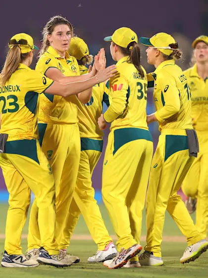 Sutherland gets her fifth to bowl out India | CWC25