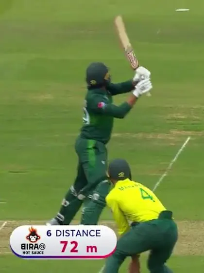 CWC19: Pak v SA - Haris Sohail hits Rabada for six over point