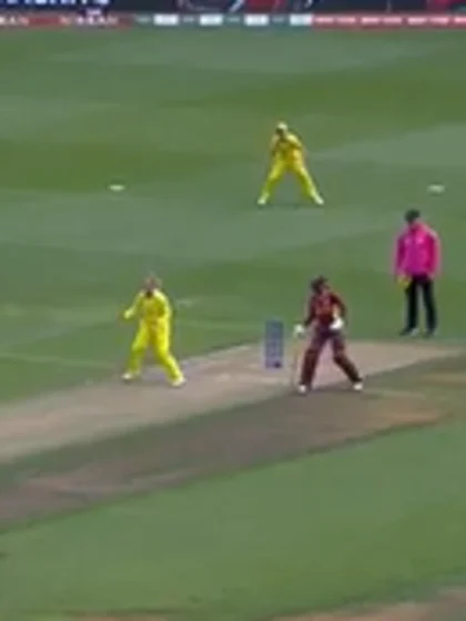 Logo of WICKET: Campbelle dances but hits straight to Mooney