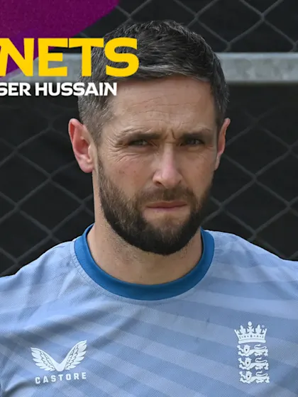 At the nets with England all-rounder Chris Woakes and Nasser Hussain | CWC23