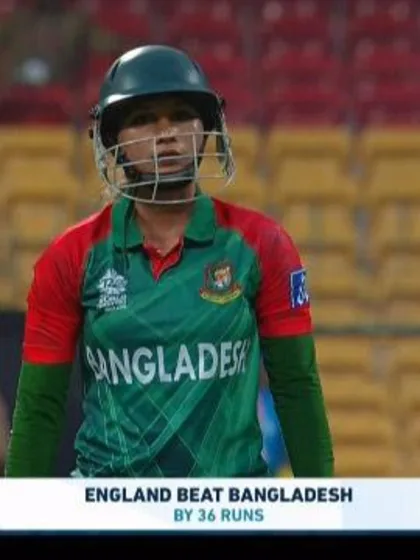 Jahanara Alam Wicket Fall ENG V BAN Video ICC Womens WT20 2016