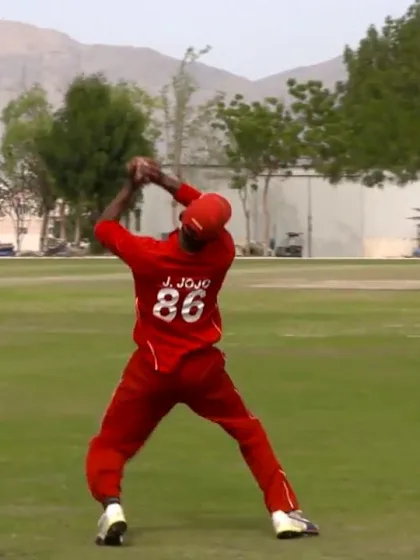 WCL 3 – Denmark's Jojo takes a clean catch to end the Kenya innings 216 