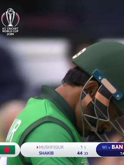Logo of CWC19: WI v BAN - Mushfiqur falls to Thomas