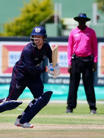 Shaun Fouche hits a crucial fifty for Namibia at the Cricket World Cup 2023 Qualifier Play-off