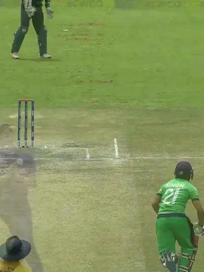 Gary Wilson is caught by Watt off Safyaan Sharif for 3