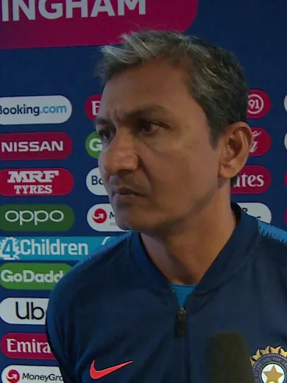 1 July - Birmingham - India coach Sanjay Bangar pre-match interaction
