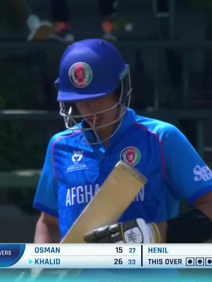 Khalid Ahmadzai with a Six vs. India