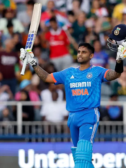 Suryakumar Yadav equals all-time T20I record with century against South Africa