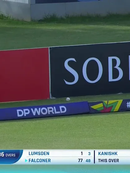 Caleb Falconer with a Four vs. India