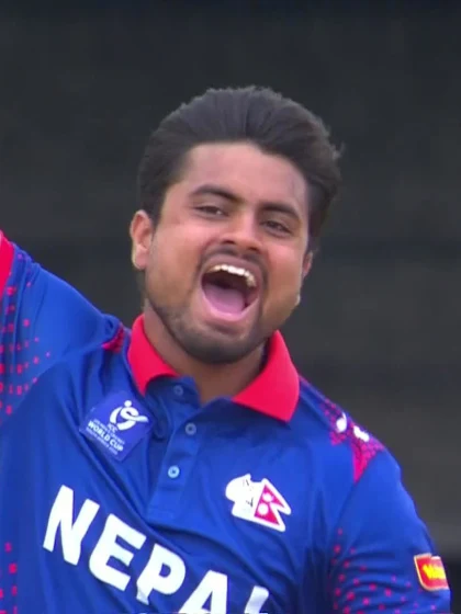 Logo of Gulshan Jha with a Caught Out vs. India