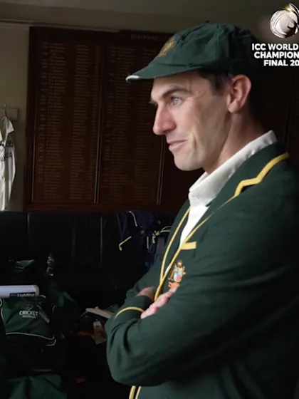 Logo of Temba Bavuma and Pat Cummins photoshoot chat before the Lord's clash | WTC Final 2025
