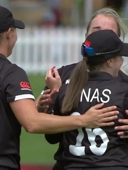 WICKET: Jess Kerr strikes for New Zealand