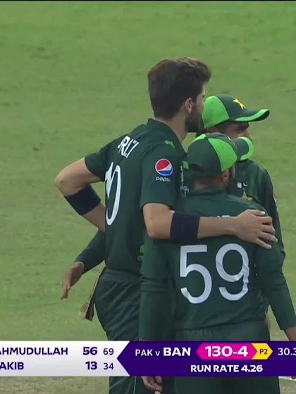 Mahmudullah Riyad - Wicket - Pakistan vs Bangladesh