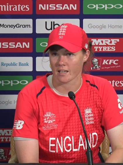 16 November - St Lucia - England player Anya Shrubsole post-match press conference