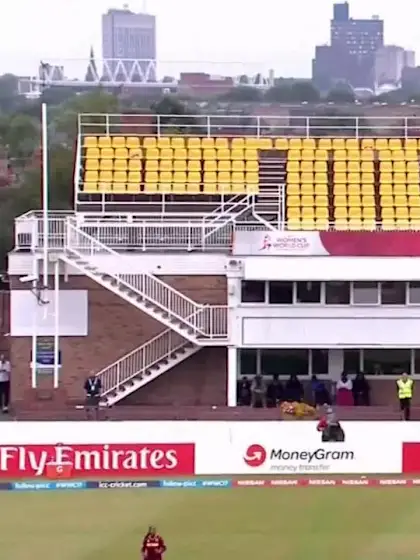 WICKET: Ayesha Zafar falls to Akeira Peters for 9
