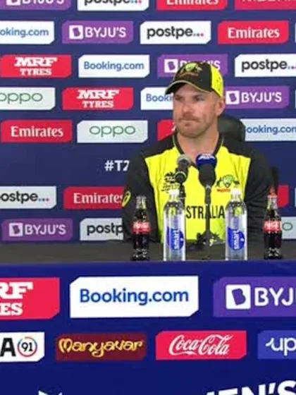 30 October - Dubai - Australia Captain Aaron Finch post-match press conference