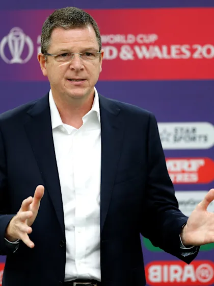 ICC ACU General Manager Alex Marshall speaks to the media