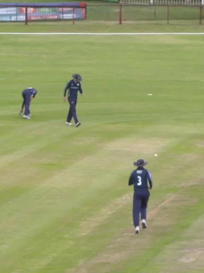 ICC U19 CWC: SCO v ZIM: Jamie Cairns takes good diving catch to dismiss Madhevere