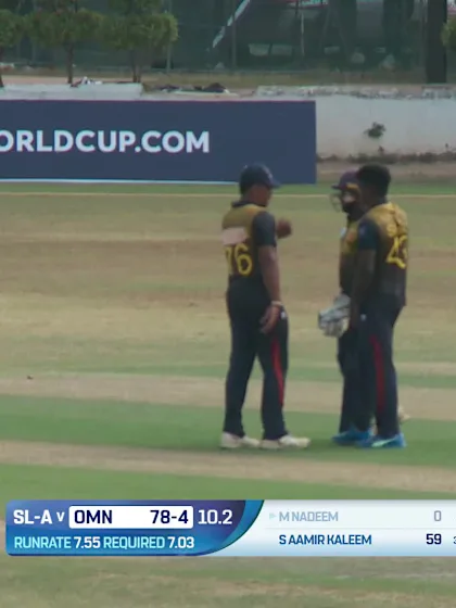 Mohammad Nadeem - Wicket - Oman vs Sri Lanka A