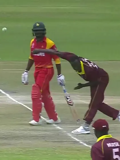 Graeme Cremer didn't last long against West Indies