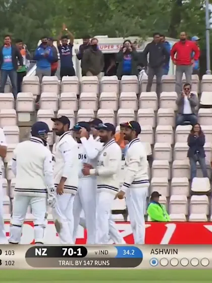 Logo of Ashwin sends Latham packing | WTC21 Final | Ind v NZ