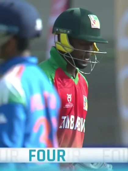 T Chimugoro with a Four vs. India