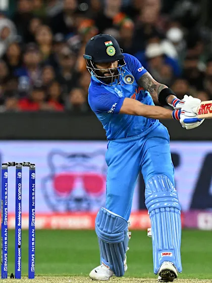 Unstoppable Virat Kohli dropped over boundary while earning disputed free hit