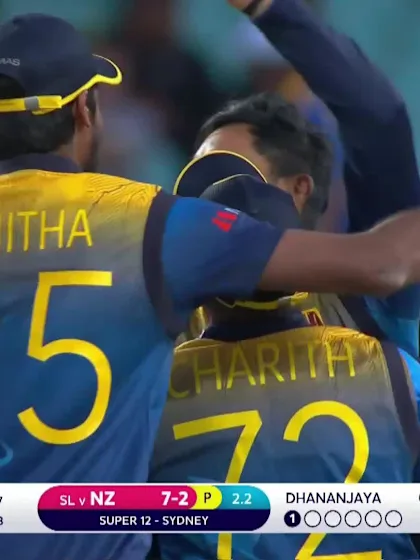 Wicket - Devon Conway - New-Zealand v Sri-Lanka ICC T20WC 2022